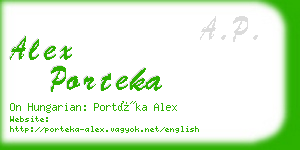 alex porteka business card